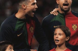 عکس‌| احساسات خاص رونالدو برای سرود ملی پرتغال