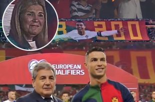 عکس‌| اشک‌های مادر رونالدو پس از جایزه جدید او