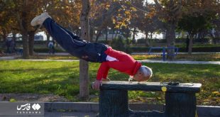 تصویر حیرت‌انگیز از ورزش صبحگاهی یک مرد میان‌سال در بجنورد