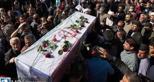 آغاز مراسم تشییع پیکرهای ۱۱۰ شهید گمنام دفاع مقدس در تهران