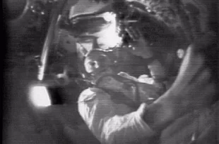 اولین پخش تلویزیونی از فضاپیمای سرنشین‌دار