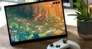 تصویر یک تبلت همراه با کنترلر