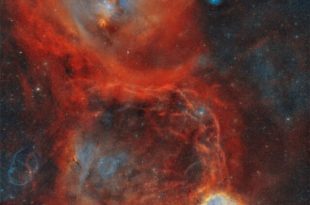 تصویر روز ناسا: میدان عمیق سحابی گل‌سرخ