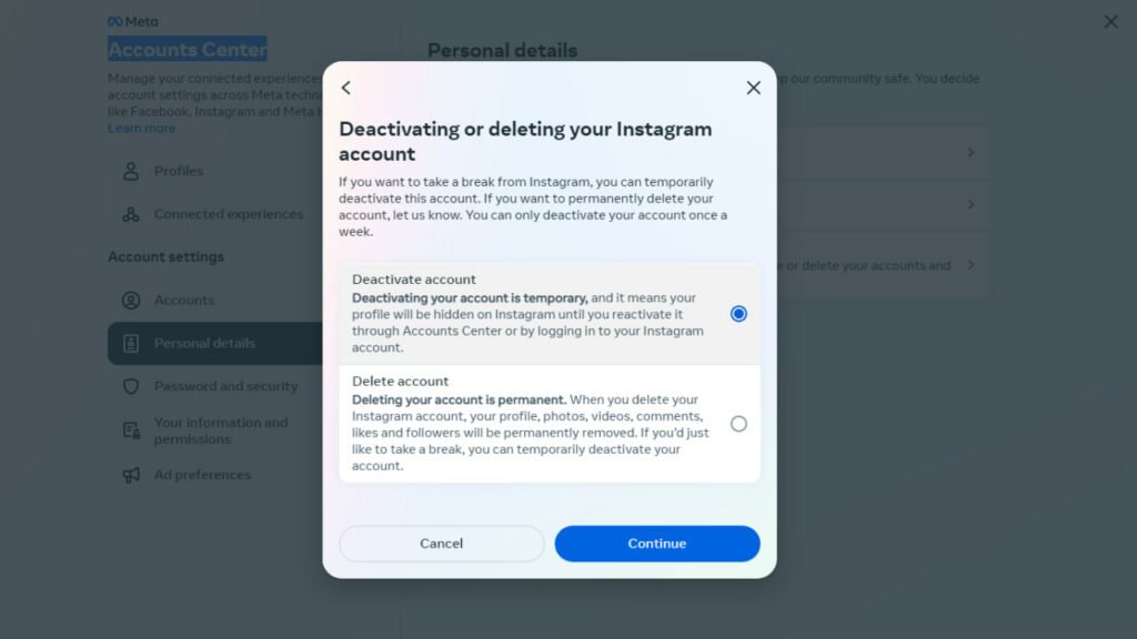1709919524 194 آموزش تصویری دی اکتیو اینستاگرام