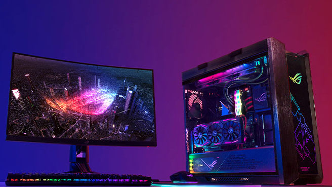 بهترین مانیتورهای گیمینک با کیفیت 2K از برندهای مختلف_دلچسب 58 مانیتور ایسوس مدل ROG STRIX XG27WQ