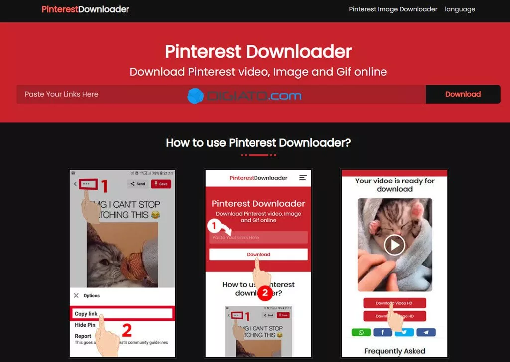 دانلود محتوا Pinterest