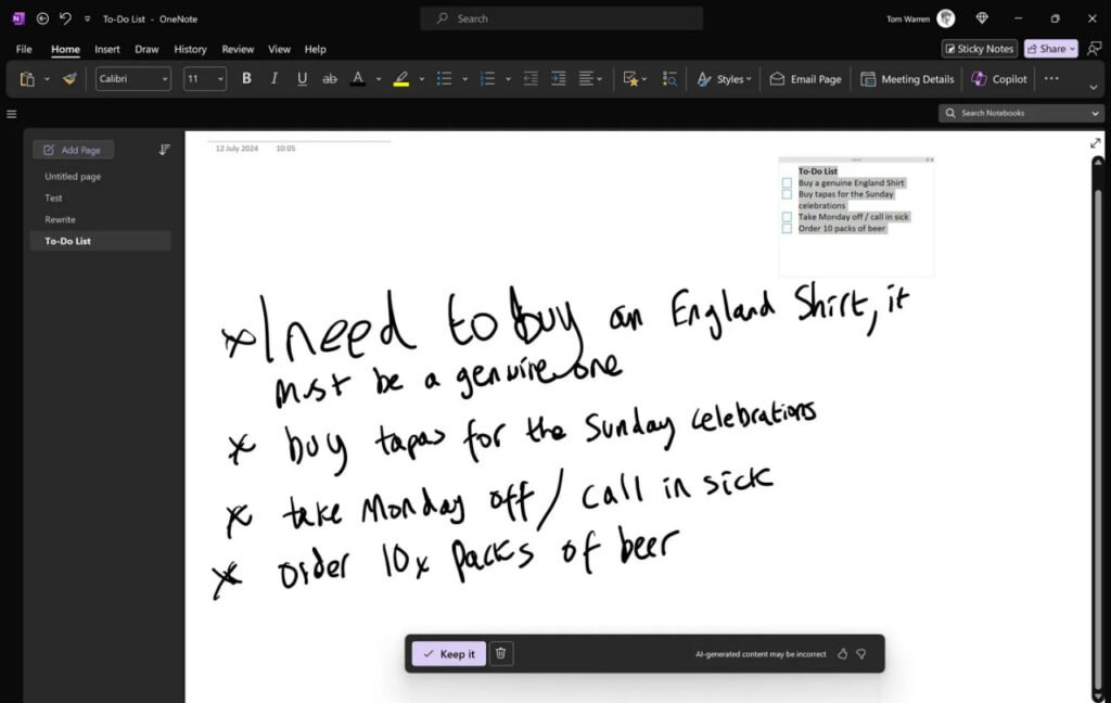 1720785961 306 مایکروسافت کوپایلوت به قابلیت تشخیص دست‌خط تجهیزشد دلچسب