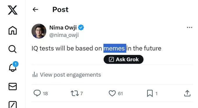 ایکس درحال گسترش قابلیت‌های جدیدی برای هوش مصنوعی Grok است دلچسب.webp