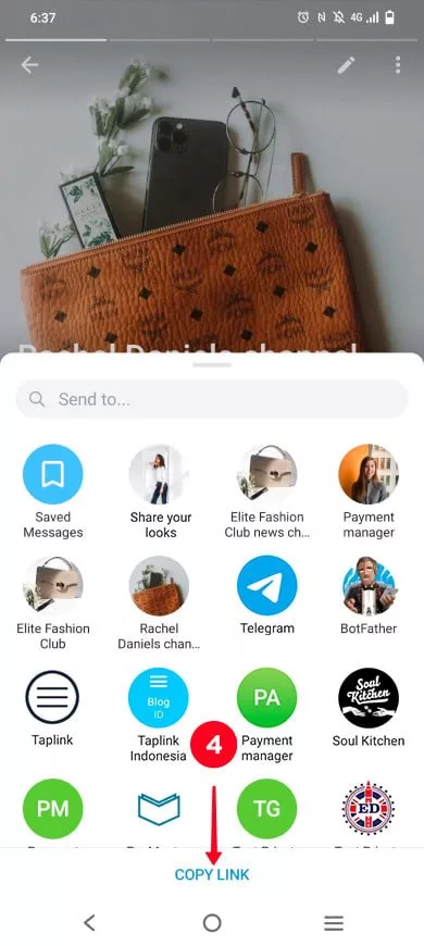 لینک تلگرام کجاست؟ | نحوه گذاشتن لینک تلگرام در اینستاگرام_دلچسب 24 کپی کردن لینک کانال تلگرام