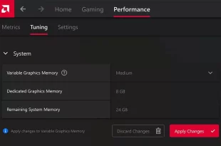 قابلیت حافظه گرافیکی متغیر AMD