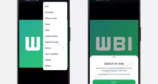 قابلیت جستجوی عکس معکوس واتساپ
