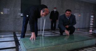 ادای احترام رئیس و سرپرست دبیرکلی کمیته ملی المپیک به روح جهان پهلوان تختی