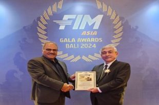 تقدیر رئیس کنفدراسیون آسیا از فدراسیون موتورسواری و اتومبیلرانی ایران