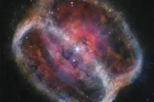 تصویر روز ناسا: سحابی سیاره‌نمای NGC 1514 در نور فروسرخ