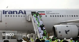 پرواز زائران به فرودگاه مدینه منوره پایان یافت