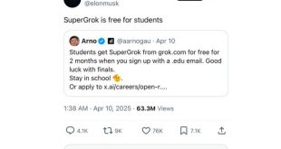 پست ایلان ماسک درباره دسترسی رایگان به چت‌بات Grok