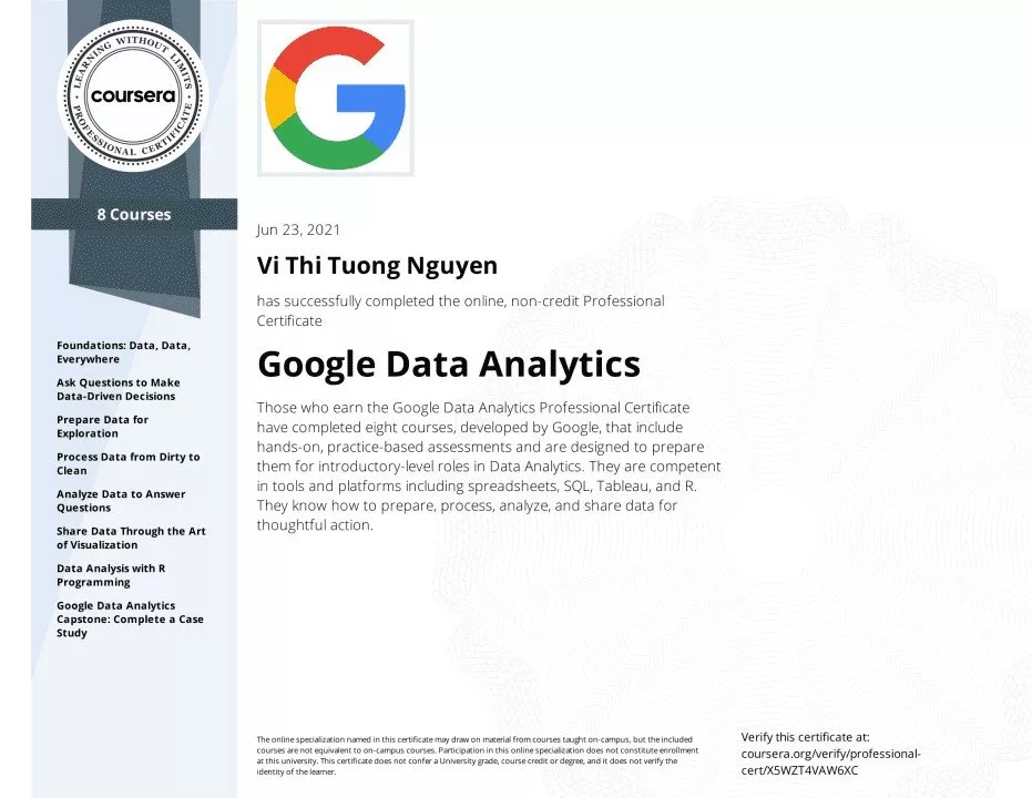 5 دوره آنلاین توانایی شغلی گوگل که رزومه شما را قوی میکند_دلچسب 9 Google Data Analytics Professional Certificate