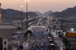 حجاج پس از عرفات به سوی مزدلفه یا مشعرالحرام حرکت کردند