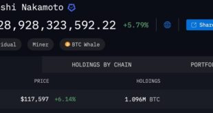 ثروت خالق بیت‌کوین