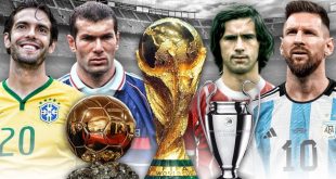 بازیکنانی که قهرمان جام جهانی و لیگ قهرمانان اروپا و برنده توپ طلا شده اند