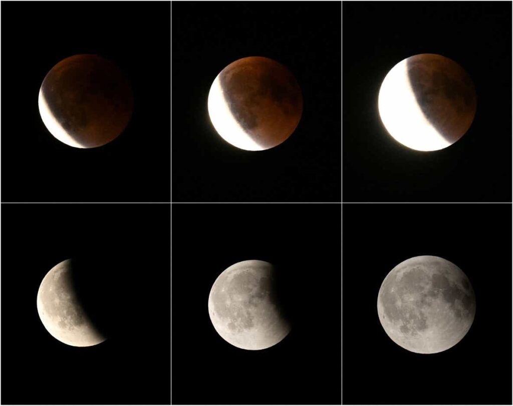 مراحل مختلف ماه‌گرفتگی در برلین آلمان