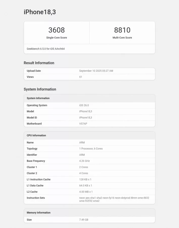 بنچمارک آیفون 17؛ پیشرفت کم CPU اما جهش بزرگ GPU_دلچسب 15 بنچمارک آیفون 17