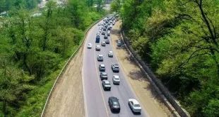 ترافیک سنگین وسایل نقلیه در مسیر شمال به جنوب محور هراز