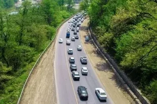 ترافیک سنگین وسایل نقلیه در مسیر شمال به جنوب محور هراز