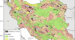ایران یکی از کانون‌های فرونشست شدید زمین در جهان است