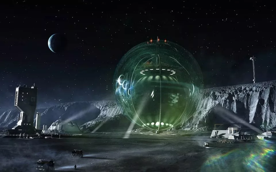 حباب‌های شیشه‌ای ماه