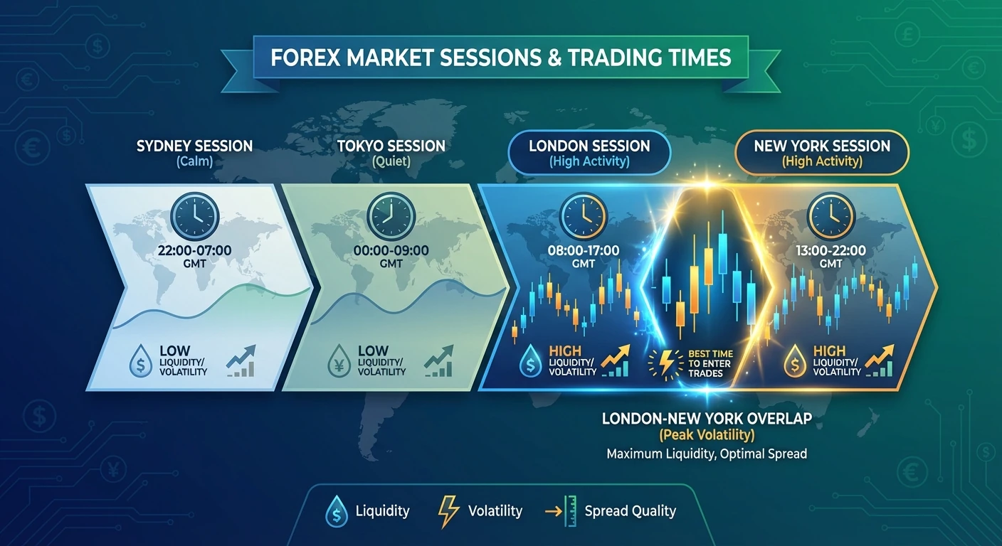 بهترین زمان معامله در فارکس